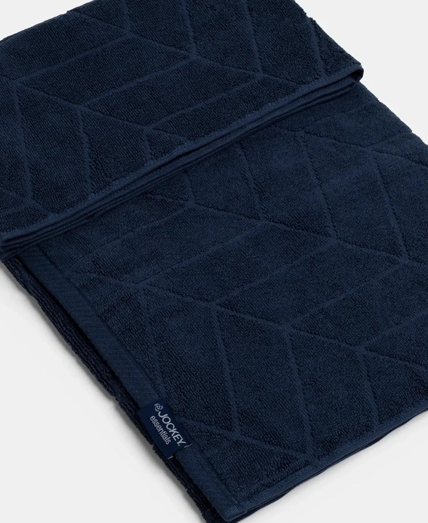 Cotton Terry Ultrasoft and Durable Patterned Bath Towel - Navy