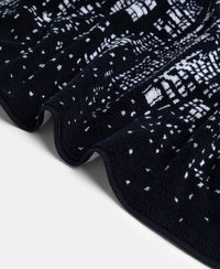 Cotton Rich Terry Ultrasoft and Durable Printed Bath Towel - Deep Navy