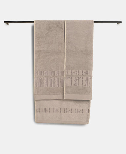 Bamboo Cotton Blend Terry Ultrasoft and Durable Bath Towel with Natural StayFresh Properties - Desert Taupe