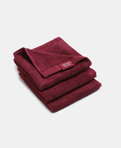 Pack of 6 Cotton Terry Ultrasoft and Durable Solid Face Towel - Navy & Burgundy