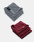 Pack of 6 Cotton Terry Ultrasoft and Durable Solid Face Towel - Grey & Burgundy