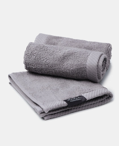 Pack of 6 Cotton Terry Ultrasoft and Durable Solid Face Towel - Grey & Burgundy