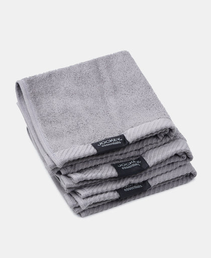 Pack of 6 Cotton Terry Ultrasoft and Durable Solid Face Towel - Grey & Burgundy