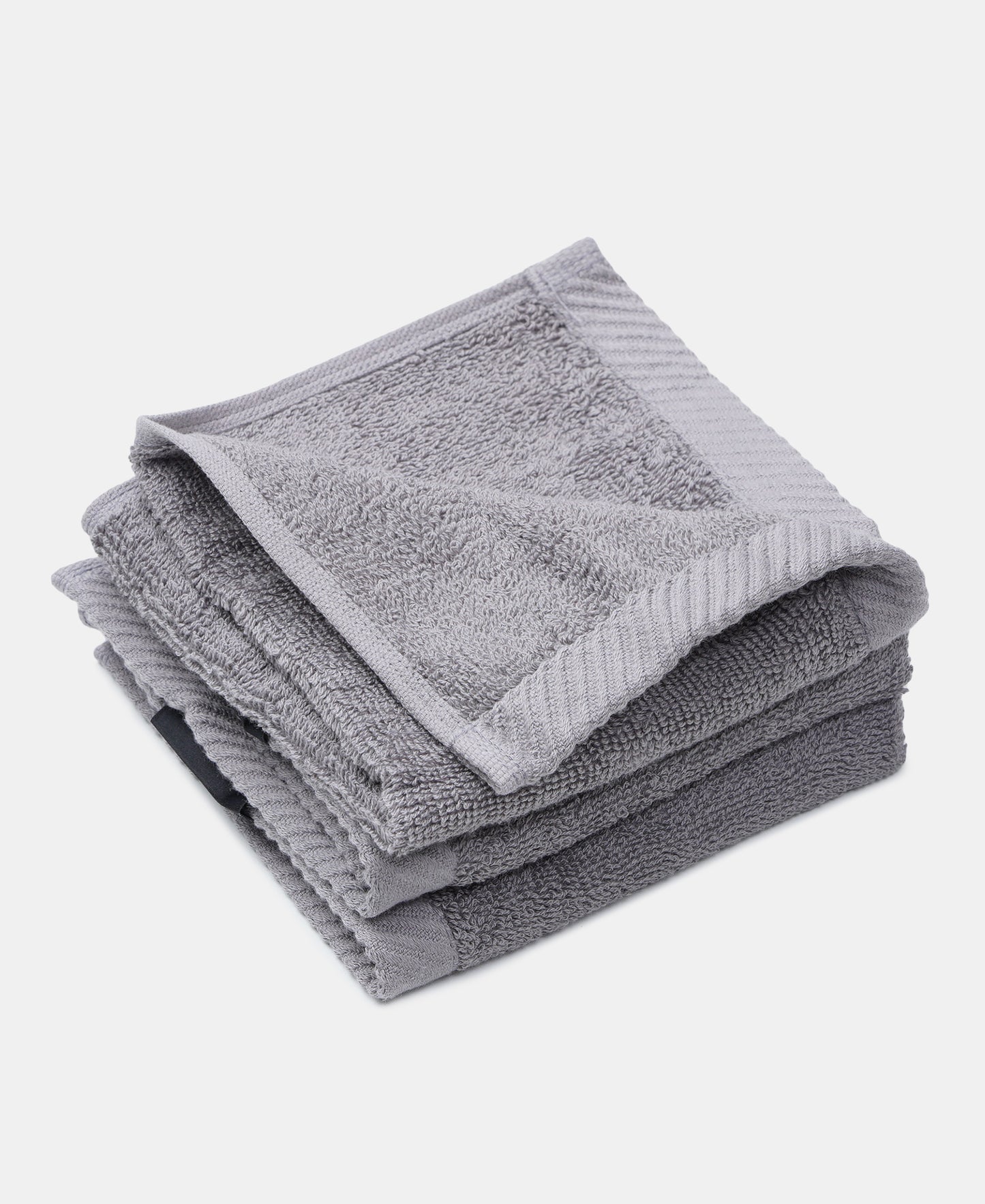 Pack of 6 Cotton Terry Ultrasoft and Durable Solid Face Towel - Grey & Burgundy