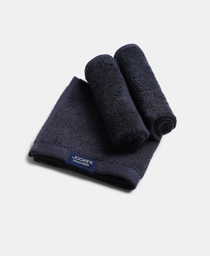 Pack of 6 Cotton Terry Ultrasoft and Durable Solid Face Towel - Navy & Burgundy