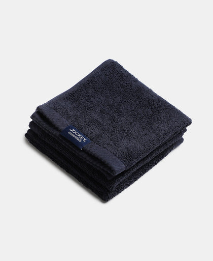 Pack of 6 Cotton Terry Ultrasoft and Durable Solid Face Towel - Navy & Burgundy