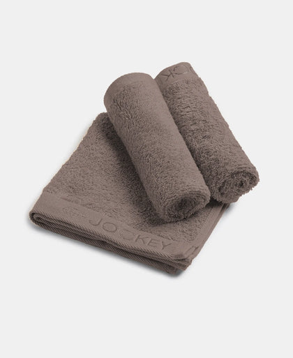 Bamboo Cotton Blend Terry Ultrasoft and Durable Face Towel with Natural StayFresh Properties - Desert Taupe (Pack of 3)