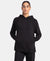 Super Combed Cotton Rich Fleece Fabric Drop Shoulder Styled Hoodie Sweatshirt - Black