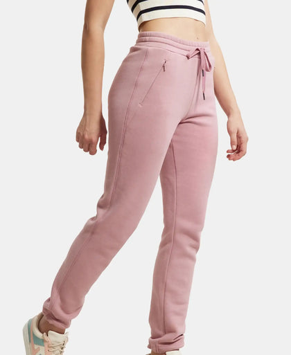 Buy LIFE Lilac Solid Cotton Blend Relaxed Fit Women's Pants