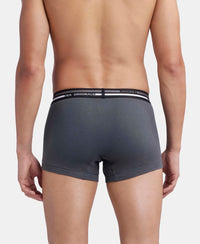 Super Combed Cotton Rib Trunk with Ultrasoft Waistband - Asphalt-3