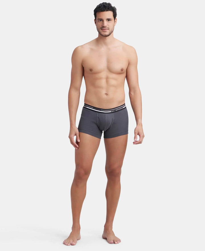 Super Combed Cotton Rib Trunk with Ultrasoft Waistband - Asphalt-4