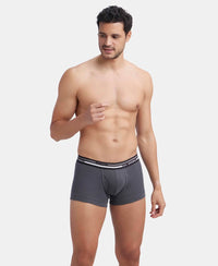 Super Combed Cotton Rib Trunk with Ultrasoft Waistband - Asphalt-5