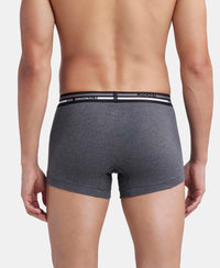 Super Combed Cotton Rib Trunk with Ultrasoft Waistband - Charcoal Melange-3