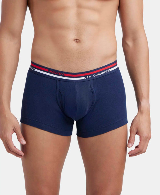 Super Combed Cotton Rib Trunk with Ultrasoft Waistband - Navy-1