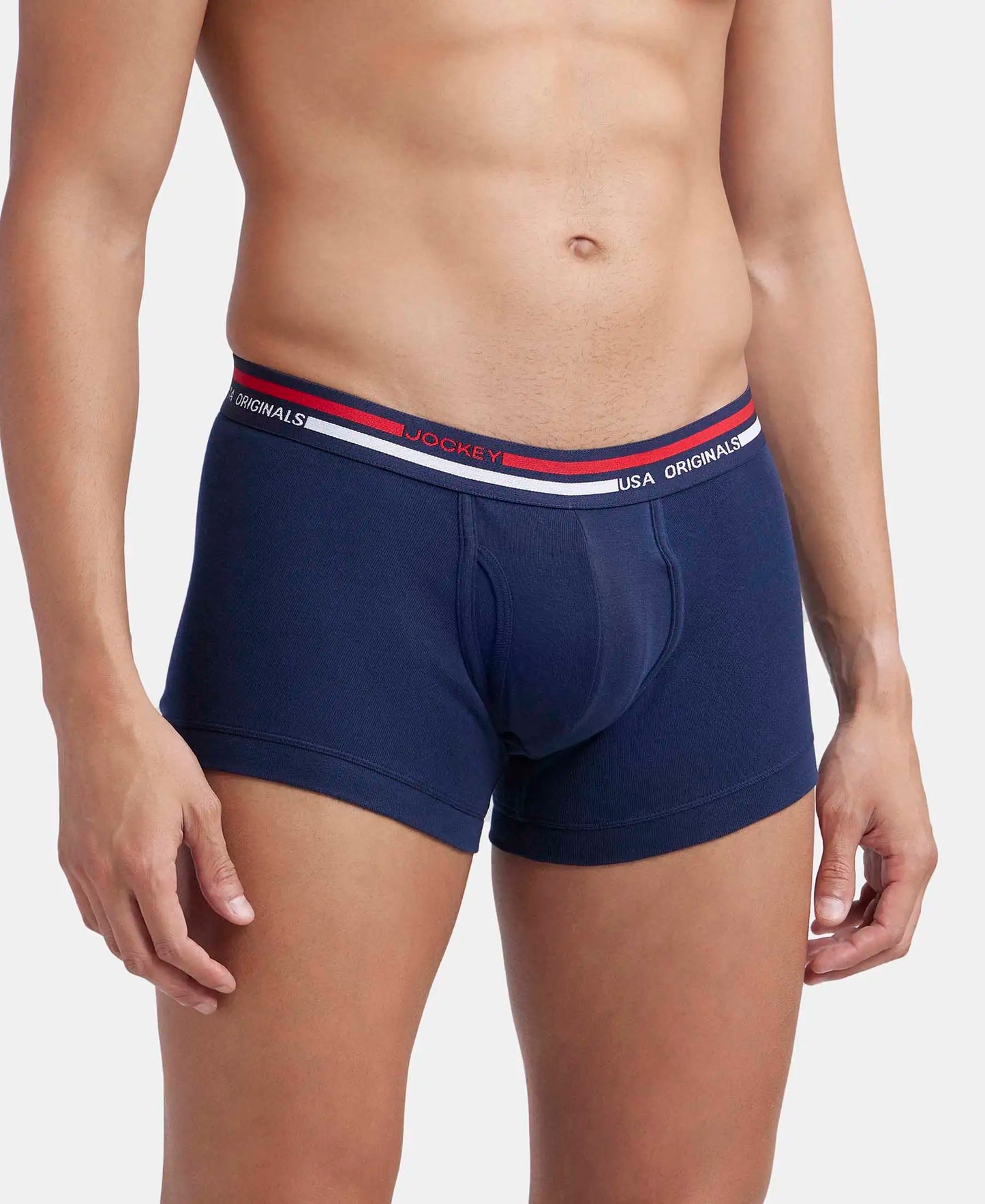 Super Combed Cotton Rib Trunk with Ultrasoft Waistband - Navy-2