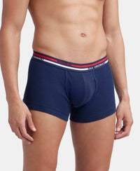 Super Combed Cotton Rib Trunk with Ultrasoft Waistband - Navy-2