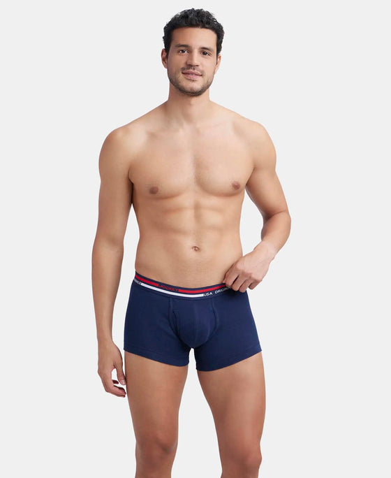 Super Combed Cotton Rib Trunk with Ultrasoft Waistband - Navy-5