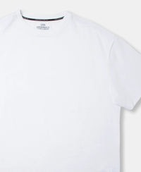 Super Combed Cotton Blend Oversized T-Shirt with StayFresh Treatment - White