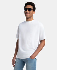 Super Combed Cotton Blend Oversized T-Shirt with StayFresh Treatment - White