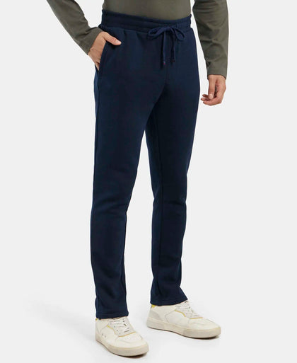 Super Combed Cotton Rich Fleece Trackpants with StayWarm Technology - Navy-2