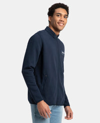 Super Combed Cotton Rich Fleece Jacket with StayWarm Technology - Navy