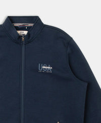 Super Combed Cotton Rich Fleece Jacket with StayWarm Technology - Navy