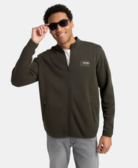 Super Combed Cotton Rich Fleece Jacket with StayWarm Technology - Olive