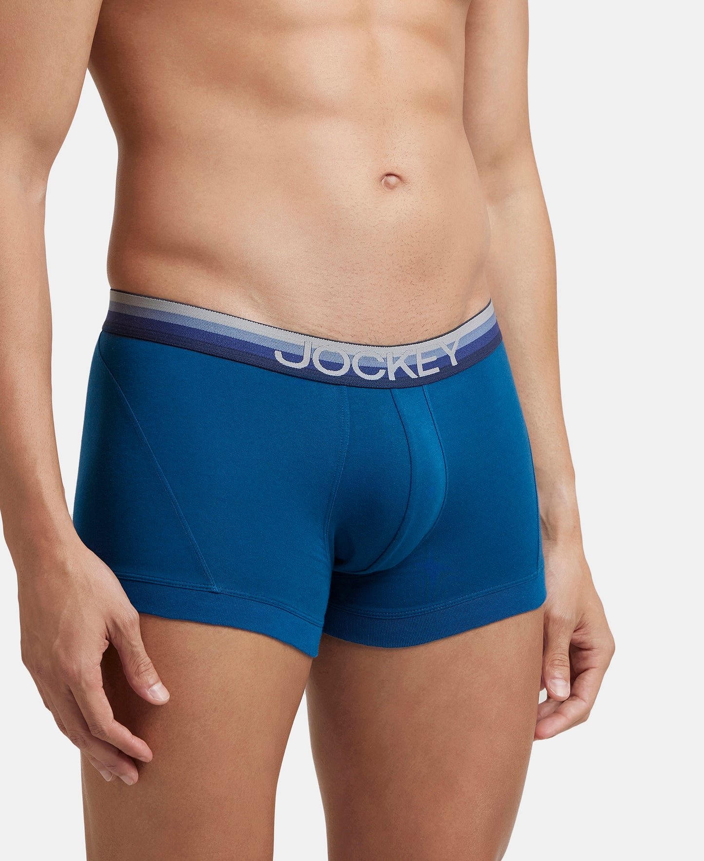 Super Combed Cotton Elastane Stretch Solid Trunk with Ultrasoft Waistband - Poseidon