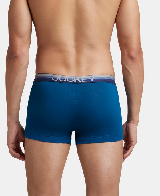 Super Combed Cotton Elastane Stretch Solid Trunk with Ultrasoft Waistband - Poseidon