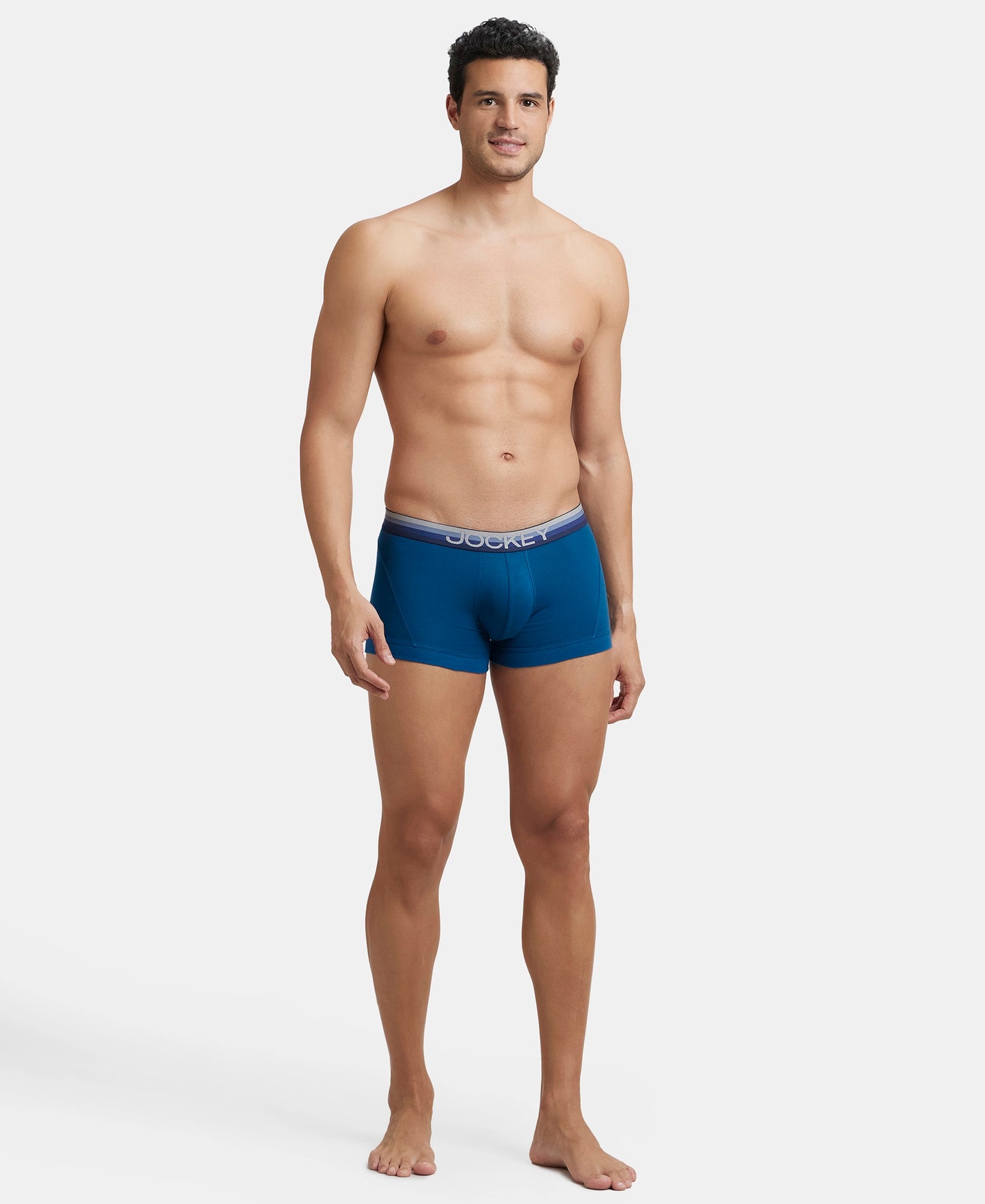 Super Combed Cotton Elastane Stretch Solid Trunk with Ultrasoft Waistband - Poseidon