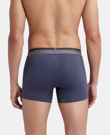 Super Combed Cotton Elastane Stretch Solid Trunk with Ultrasoft Waistband - Graphite-3