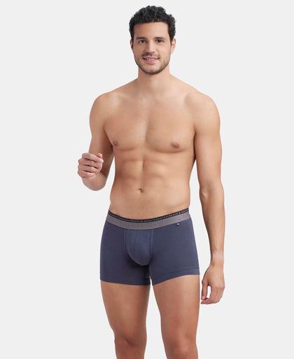 Super Combed Cotton Elastane Stretch Solid Trunk with Ultrasoft Waistband - Graphite-5