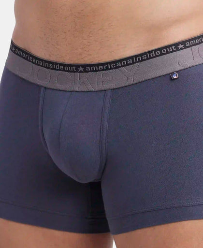 Super Combed Cotton Elastane Stretch Solid Trunk with Ultrasoft Waistband - Graphite-6