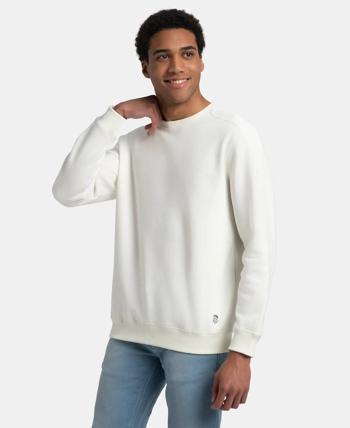 Super Combed Cotton Rich Fleece Sweatshirt with StayWarm Technology - Cannoli Cream