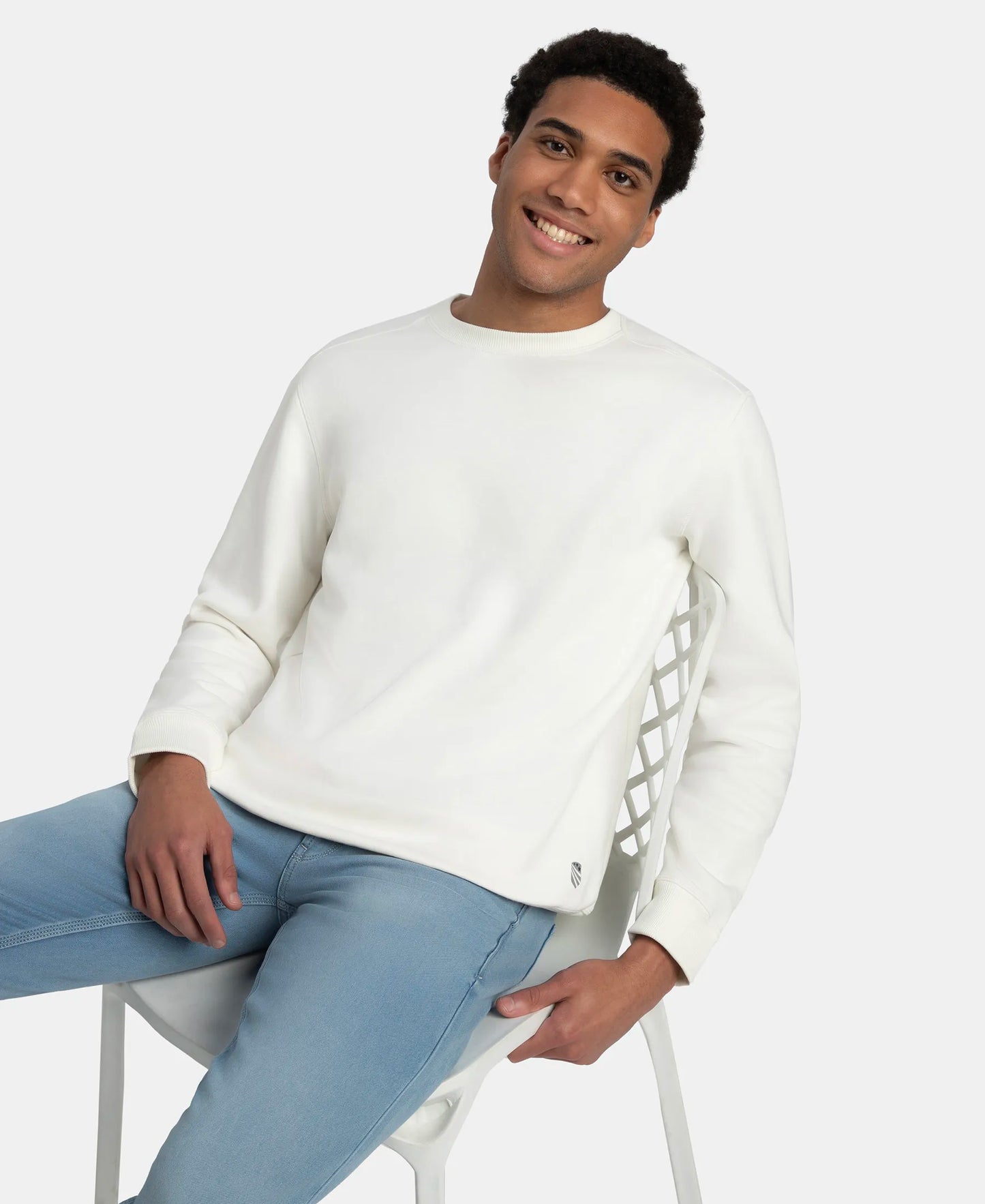 Super Combed Cotton Rich Fleece Sweatshirt with StayWarm Technology - Cannoli Cream