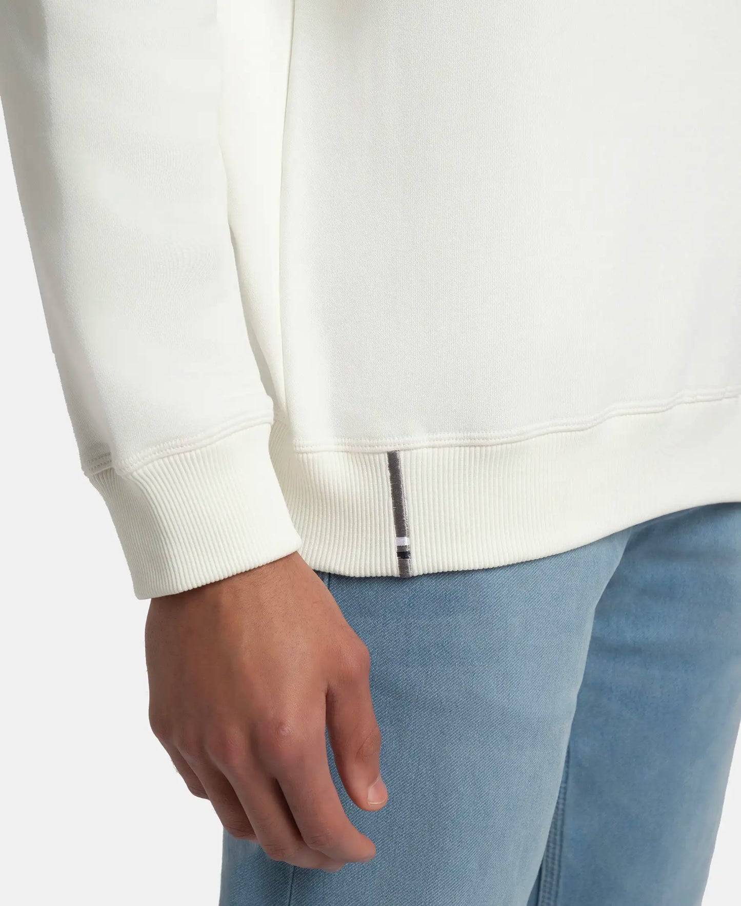 Super Combed Cotton Rich Fleece Sweatshirt with StayWarm Technology - Cannoli Cream