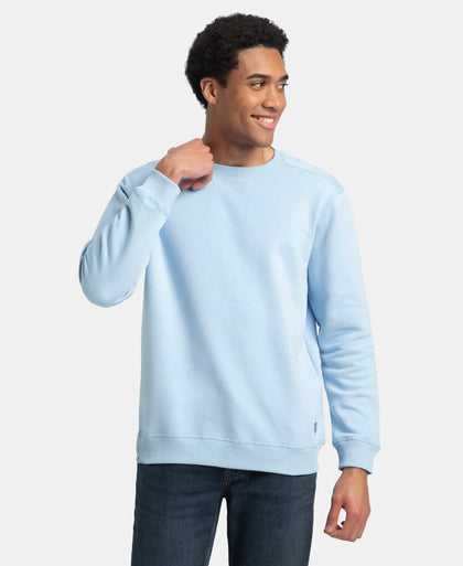 Super Combed Cotton Rich Fleece Sweatshirt with StayWarm Technology - Powder Blue