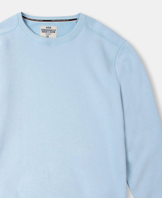 Super Combed Cotton Rich Fleece Sweatshirt with StayWarm Technology - Powder Blue