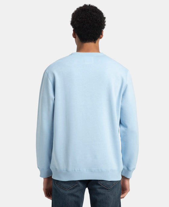 Super Combed Cotton Rich Fleece Sweatshirt with StayWarm Technology - Powder Blue