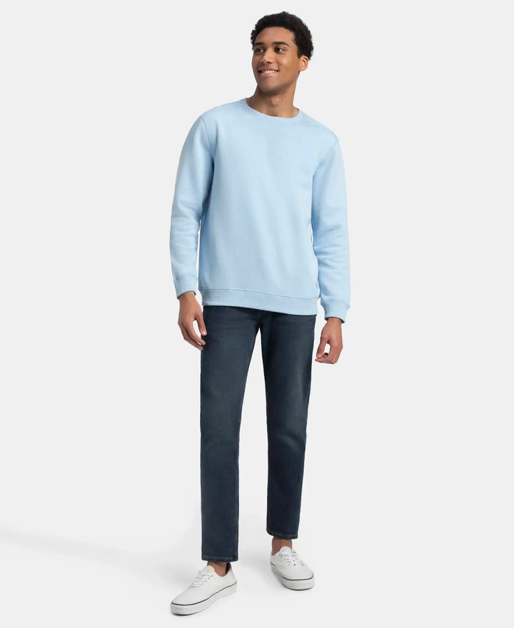 Super Combed Cotton Rich Fleece Sweatshirt with StayWarm Technology - Powder Blue