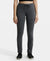 Super Combed Cotton Elastane Slim Fit Trackpants With Side Pockets - Charcoal Melange-1