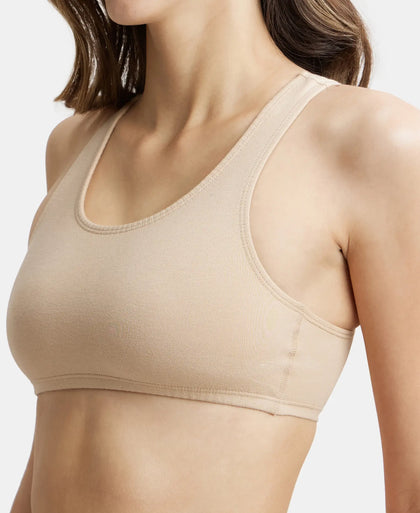 Super Combed Cotton Elastane Stretch Slip On Crop Top With StayFresh Treatment - Light Skin-6