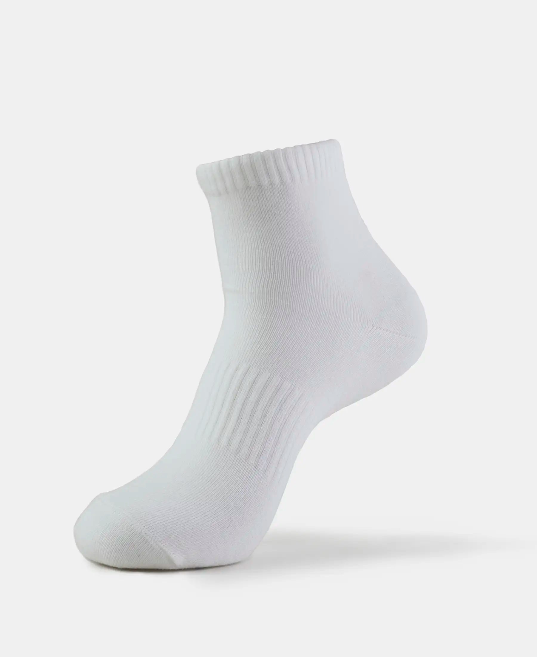 Buy Compact Cotton Ankle Length Socks With StayFresh Treatment - White ...