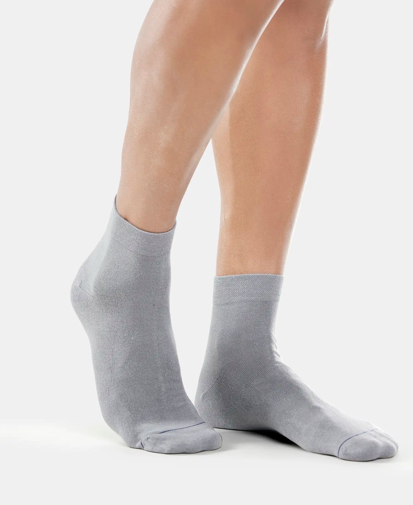 Buy Modal Cotton Ankle Length Socks with StayFresh Treatment - Mid Grey ...