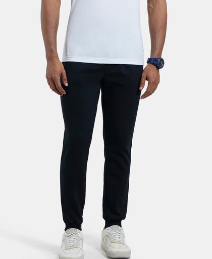 Buy Jockey Um36 Men Super Combed Cotton Rich Slim Fit Joggers With Zipper  Pockets - Blue online