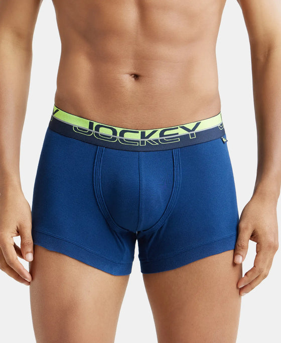 Super Combed Cotton Rib Solid Trunk with Ultrasoft Waistband - Estate Blue-2