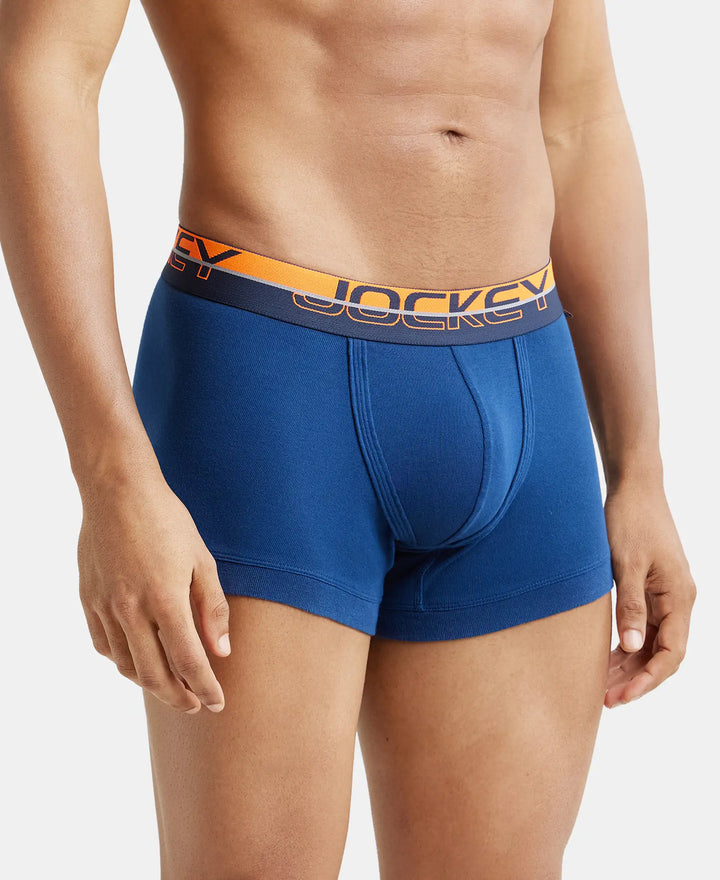 Super Combed Cotton Rib Solid Trunk with Ultrasoft Waistband - Estate Blue-5