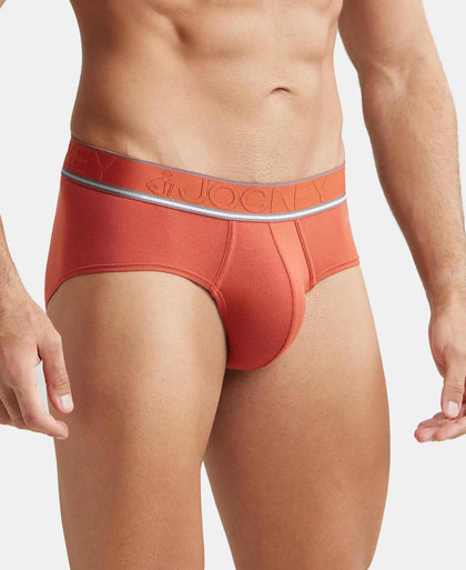 Tencel Micro Modal Elastane Solid Brief with StayFresh Properties - Cinnabar-2