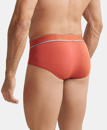 Tencel Micro Modal Elastane Solid Brief with StayFresh Properties - Cinnabar-3