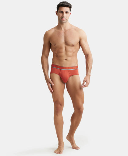 Tencel Micro Modal Elastane Solid Brief with StayFresh Properties - Cinnabar-4